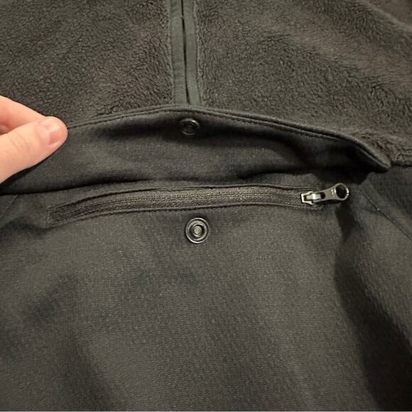 Adidas Black Fuzzy Sherpa Half Zip Long Sleeve Sweatshirt Size S - Picture 5 of 10